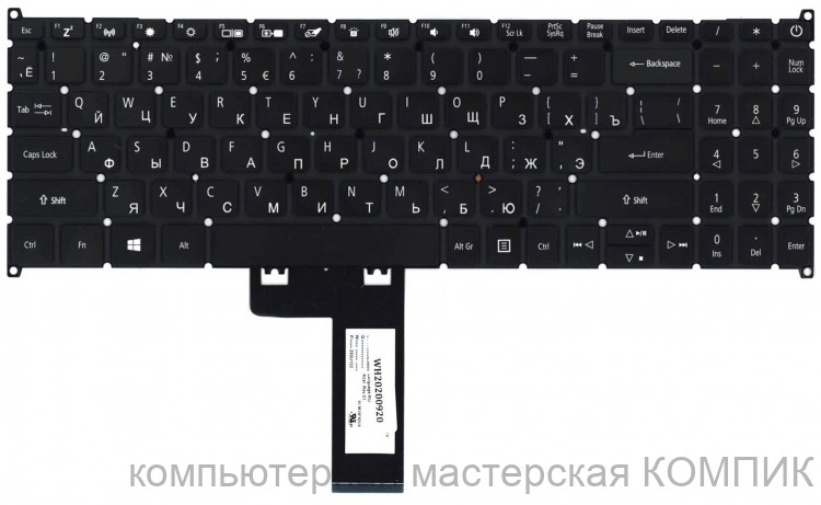Клавиатура для ноутбука Acer SF315 A315 p/n: NKI15170B3, PK132CE3B00,
