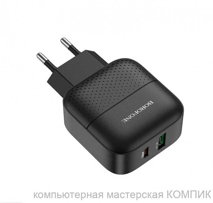 USB - розетка 5В 3000mA Borofone BA46A (PD20W+QC3.0)